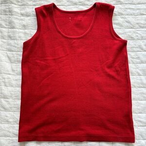 Vintage Red Knit Tank - nice material, fits a size small